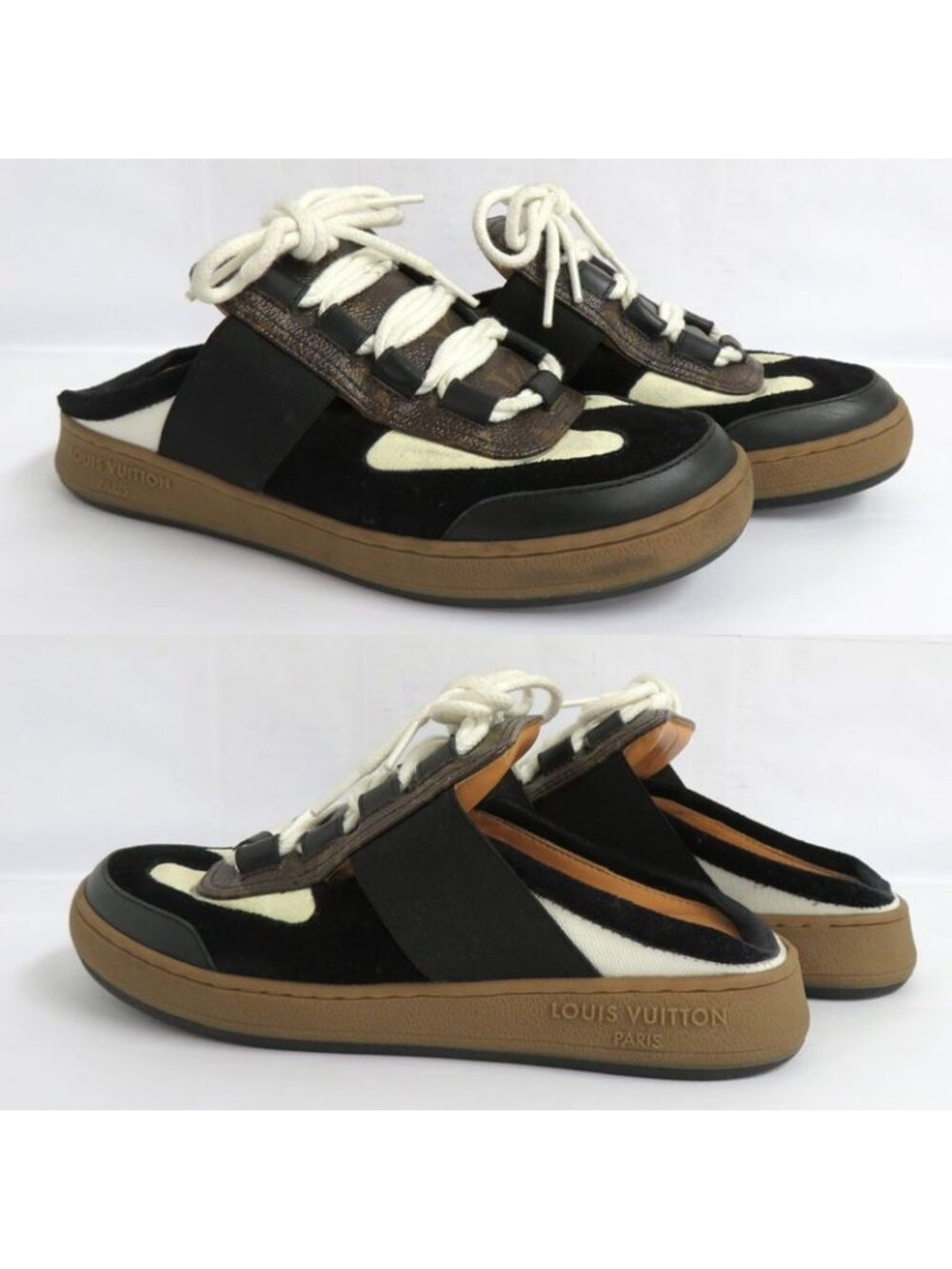 Louis Vuitton Ruth Line Sneakers 1 Abvq8 Monogram 37.5 Noir Black - Picture 3 of 10